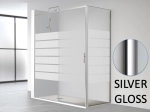 Paroi de douche coulissante, L. 95 à 200 cm, Hauteur 180 cm, STOCK DISPONIBLE, verre de sécurité et traité anti-calcaire, finition argent brillant. livraison offerte et rapide.
